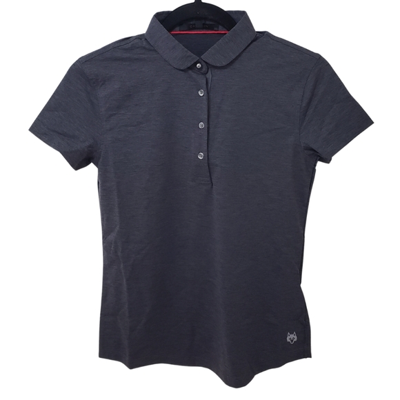 Greyson Women's Scarlet Polo Shirt Dark Grey Heather NWT! - Picture 1 of 2